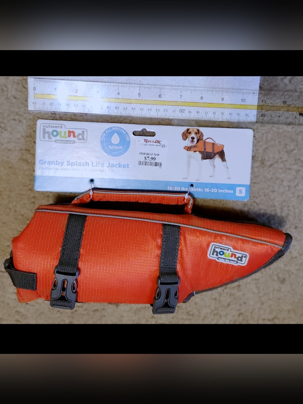(S) Dog Water Vest Outward Hound NWT Granby Splash Life Jacket 🐾
